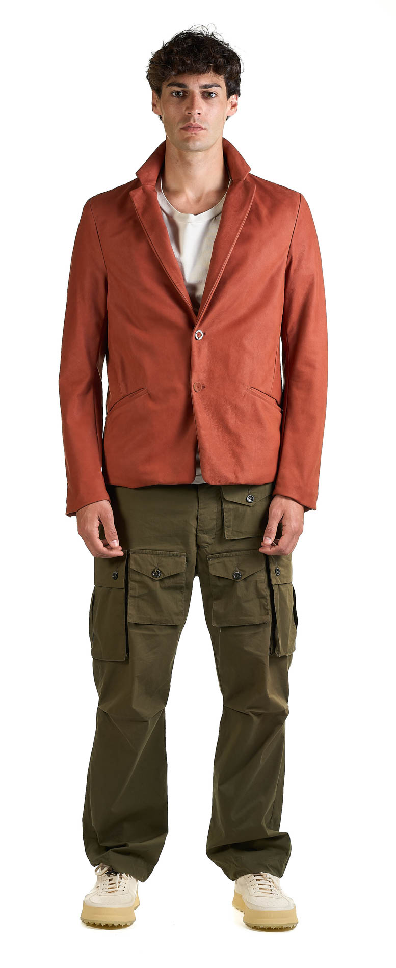 DANIELE BASTA LEATHER AND SILVER JACKET 